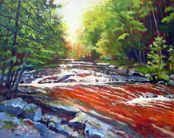 Split Rock Stream250 oil painting